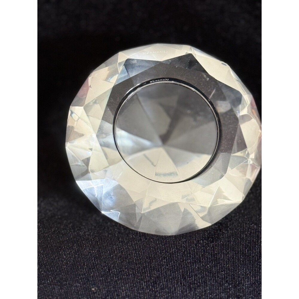 Vintage Large Shannon Crystal Designs Of Ireland 3” Diamond Shaped Paperweight